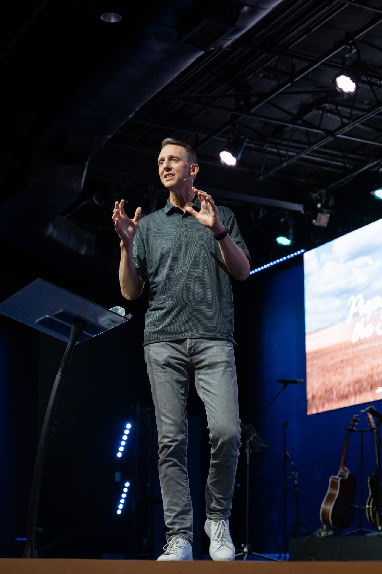 James Albright leading a working session on stage