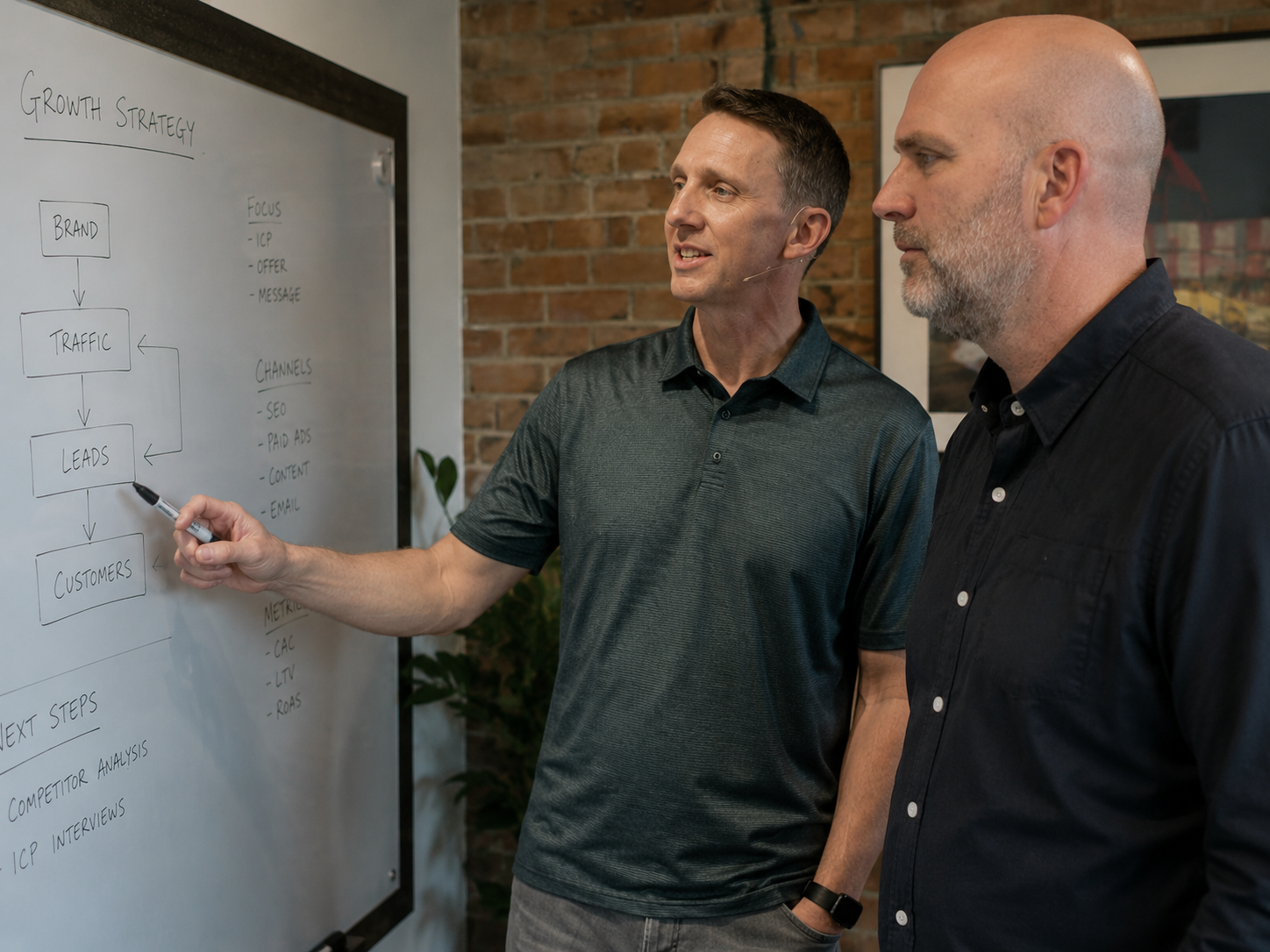 KPI dashboard reviewed on a video call